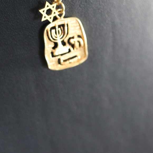 Star of David Necklace with Chai  Handmade Magen David - Picture 2 of 2